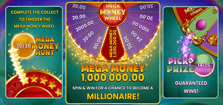 JJackpot Bonus de la Machine à Sous en Ligne Mega Money Wheel